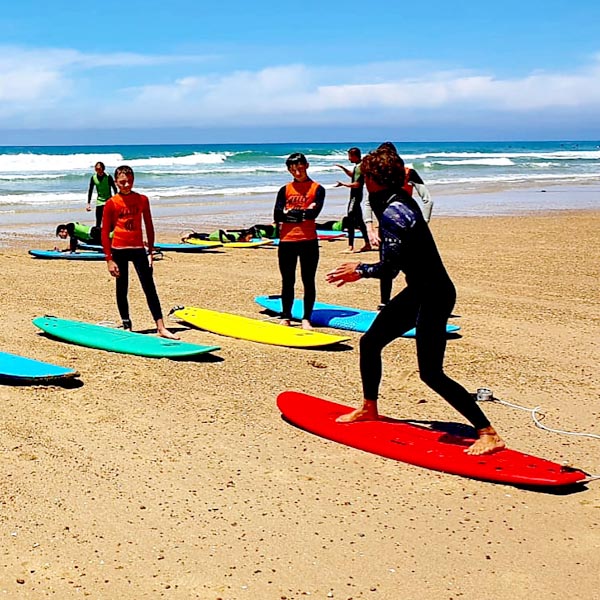 coaching surf sur la plage de lacanau océan